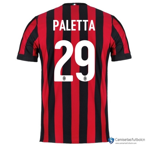 Camiseta Milan Primera equipo Paletta 2017-18